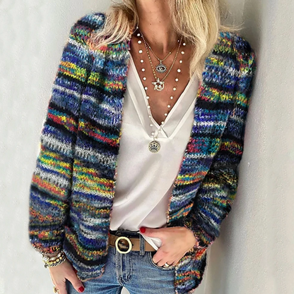 Elsie™ | Striped Organic Knit Cardigan